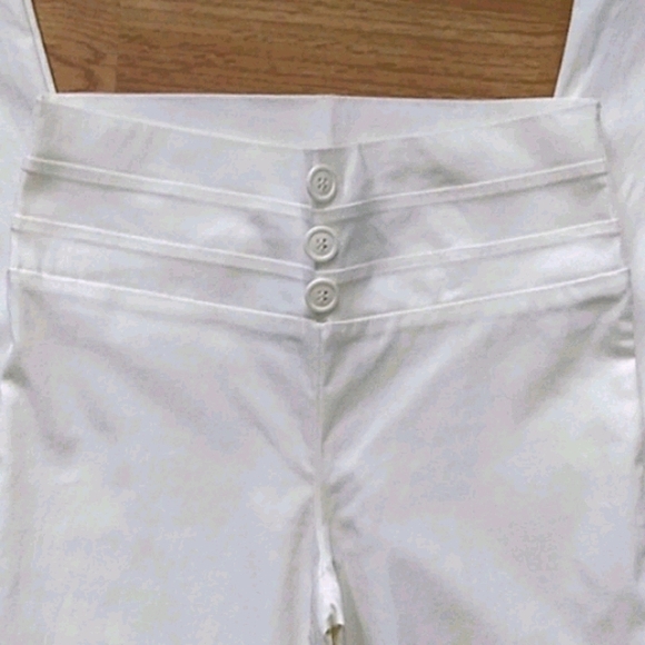 Seductions White Semi Flare Pants - Picture 2 of 5